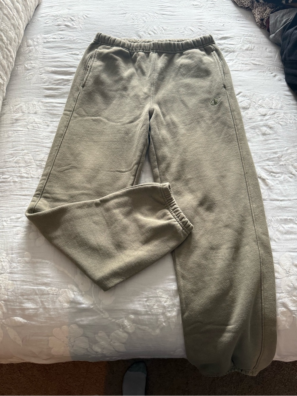 Champion Women’s Olive Sweatpants with Elastic Cuffs